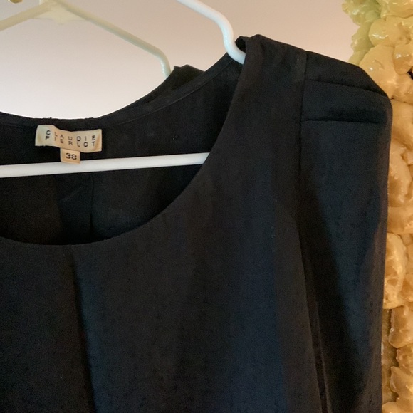 Claudie pierlot blouse, puffy shoulder detail, subtle star print sz 38 - Picture 2 of 3